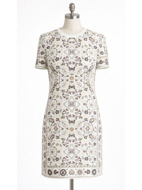 NWT Tory Burch Silk Front Short Sleeve Sheath Dress